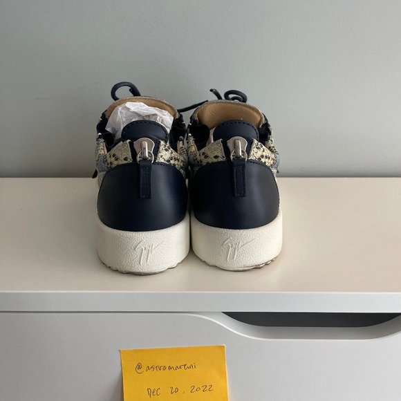 Giuseppe Zanotti Low Top Snake Skin Sneakers - Picture 2 of 9